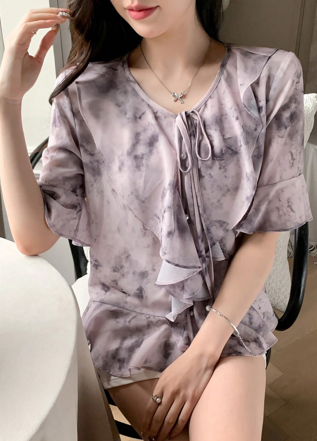 Комбинированная блуза SHEIN