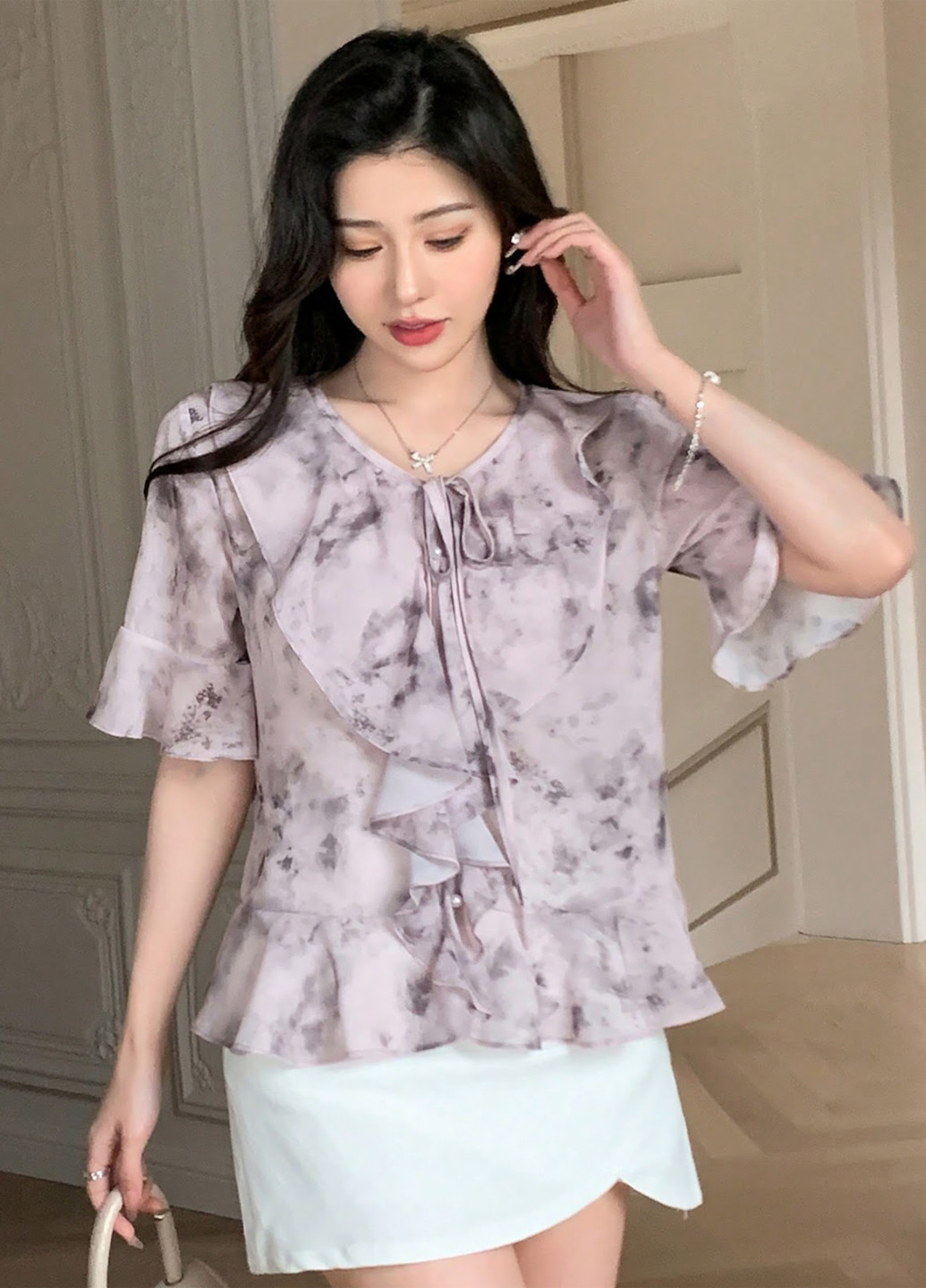 Комбинированная блуза SHEIN