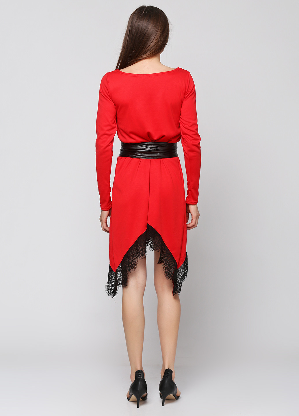 Красное коктейльное платье Podium