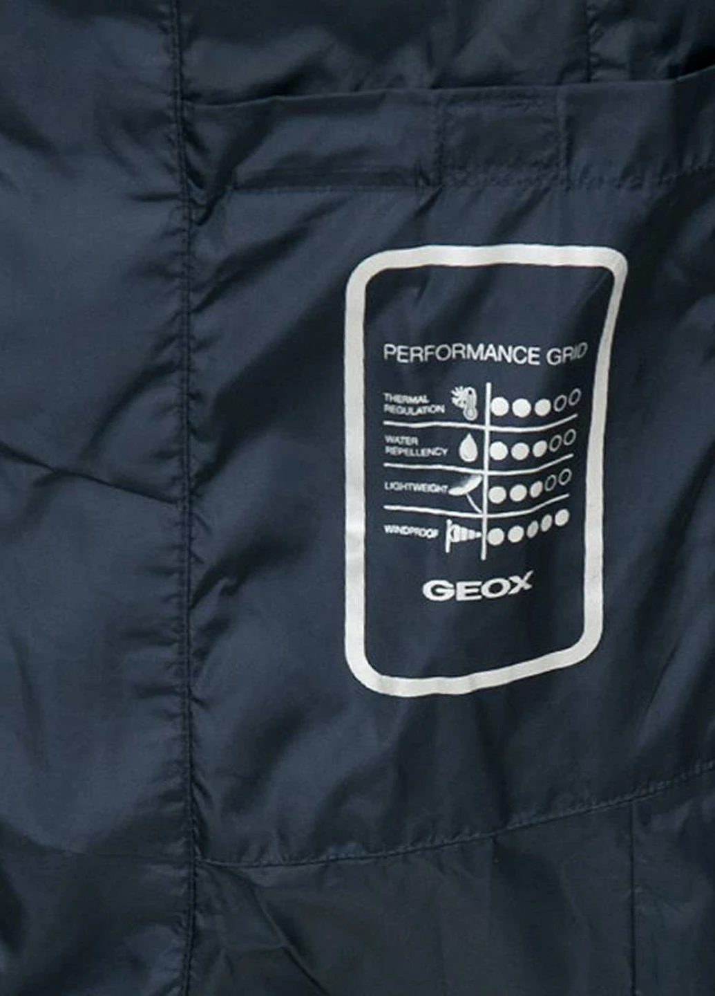 Темно-синій зимній Пуховик Geox