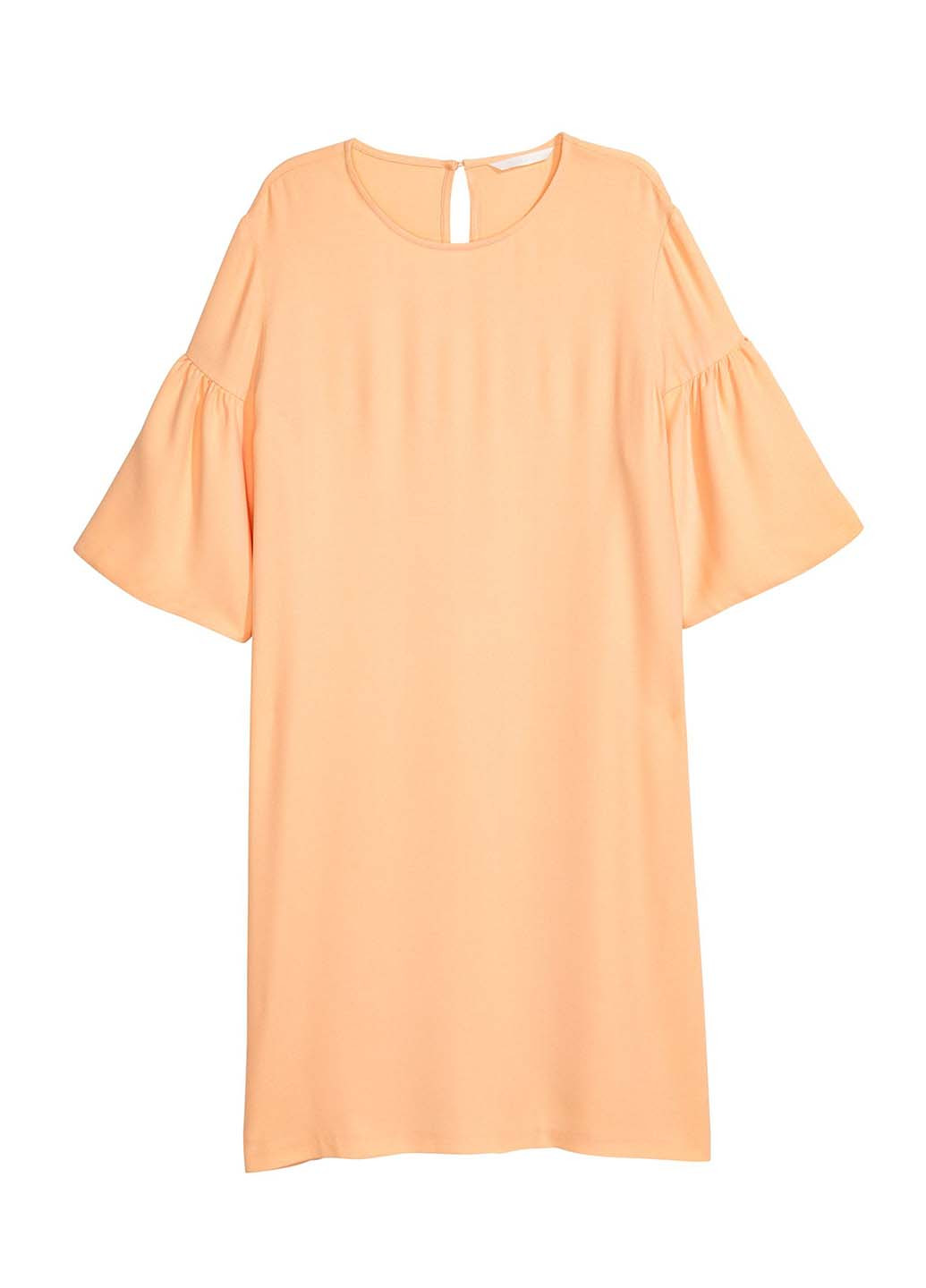 Персиковое кэжуал платье H&M однотонное