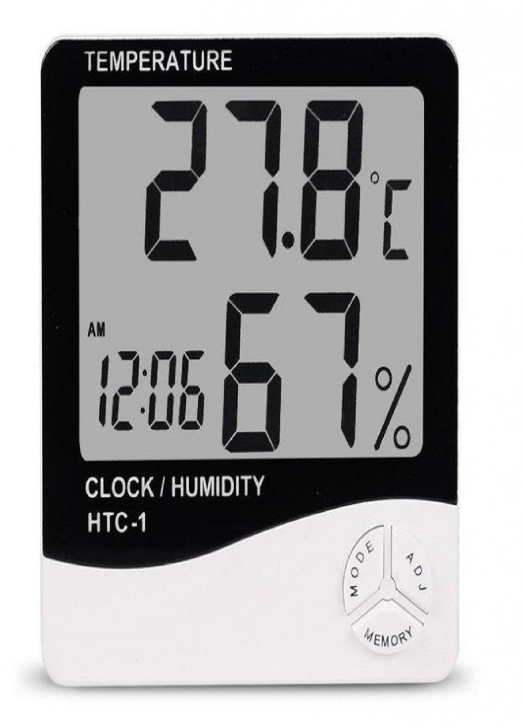 Цифровой термогигрометр метеостанция UKC HTC-1 Белый No Brand (253644887)