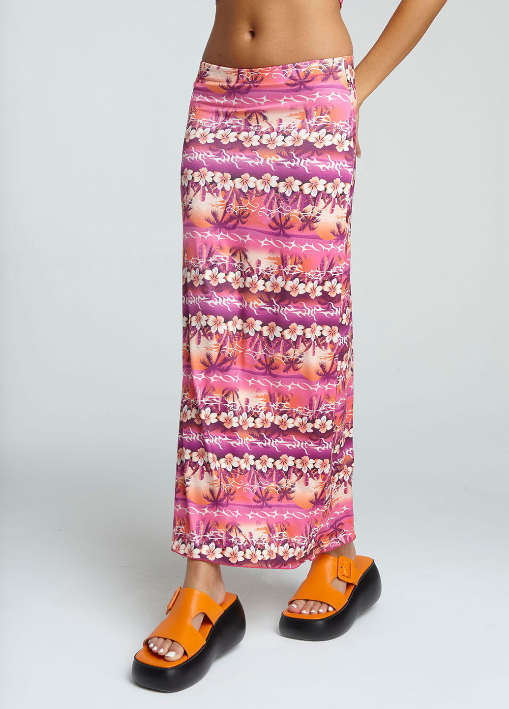 Фиолетовая кэжуал цветочной расцветки юбка Missguided