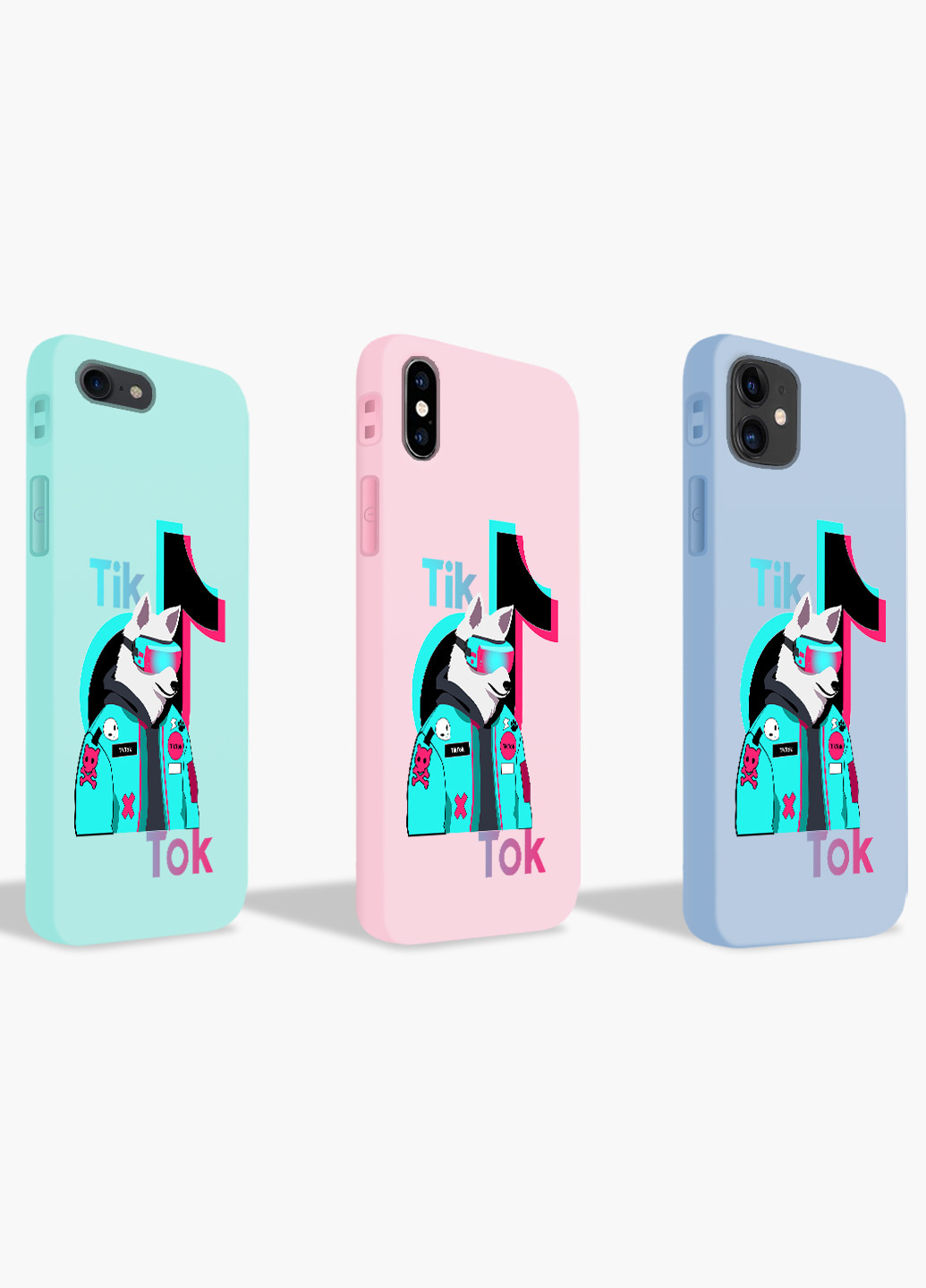 Чехол силиконовый Apple Iphone 8 Волк Тик Ток (Wolf TikTok) (6151-1645) MobiPrint (219536716)