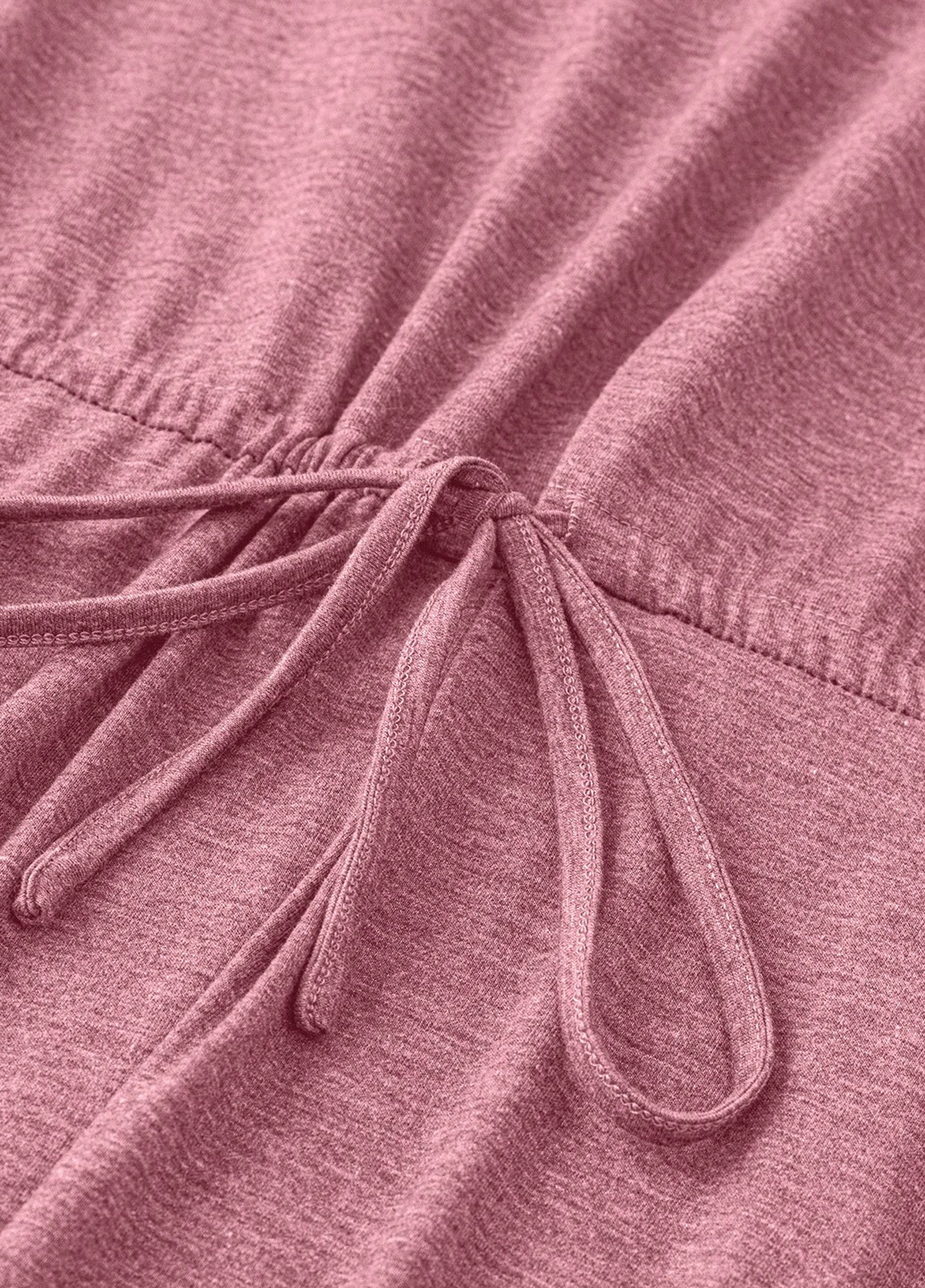 Темно-рожева кежуал сукня сукня-футболка, з спідницею-сонце SHEIN меланжева