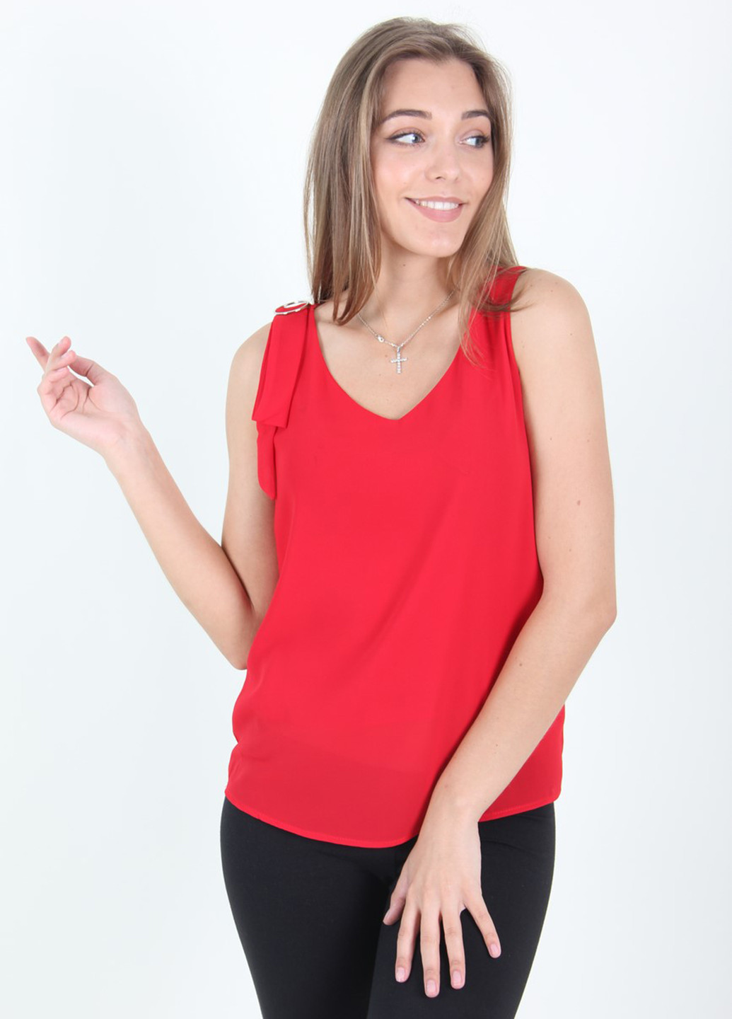 Красная летняя блуза Ladies Fasfion
