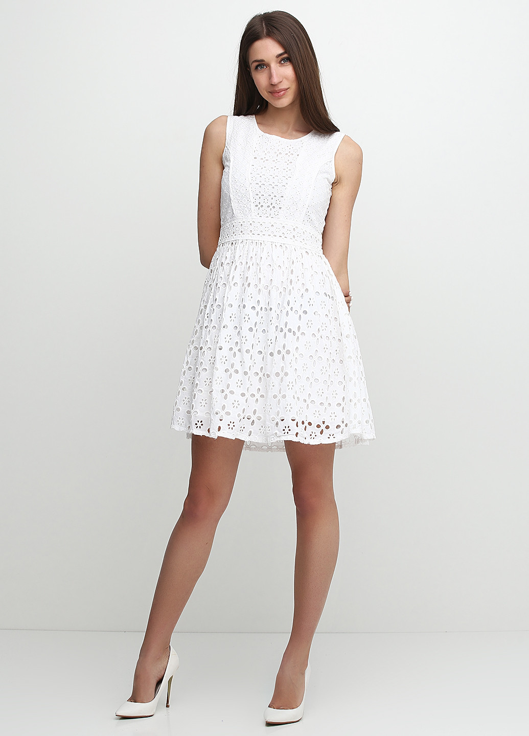 Білий кежуал платье Yumi