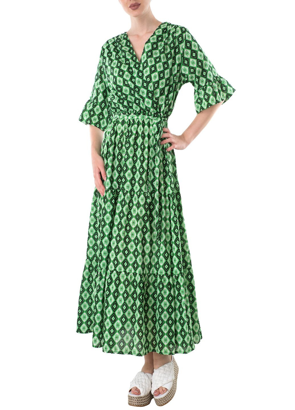 Зелена кежуал сукня Joleen з геометричним візерунком