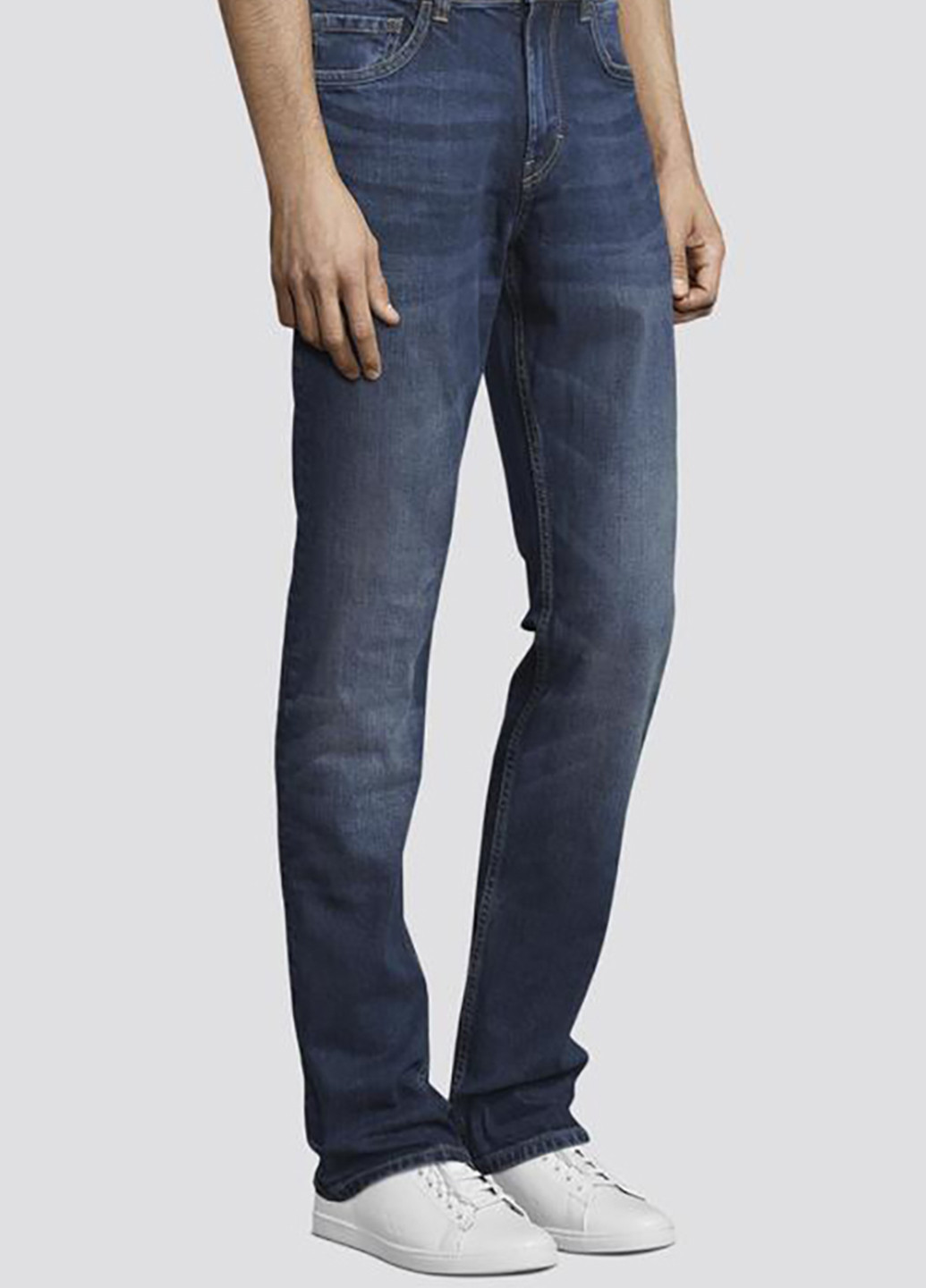 Темно-синие демисезонные прямые джинсы Tom Tailor