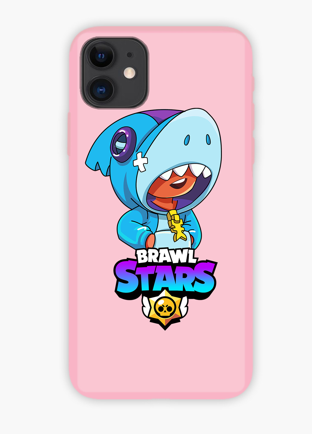 Чехол силиконовый Apple Iphone Xr Леон Акула Бравл Старс (Leon Shark Brawl Stars) (8225-1016) MobiPrint (219283839)