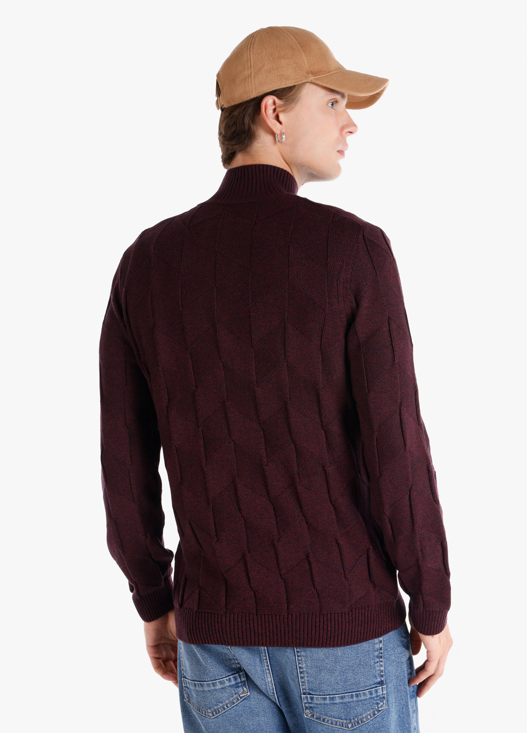 Бордовый зимний свитер Colin's