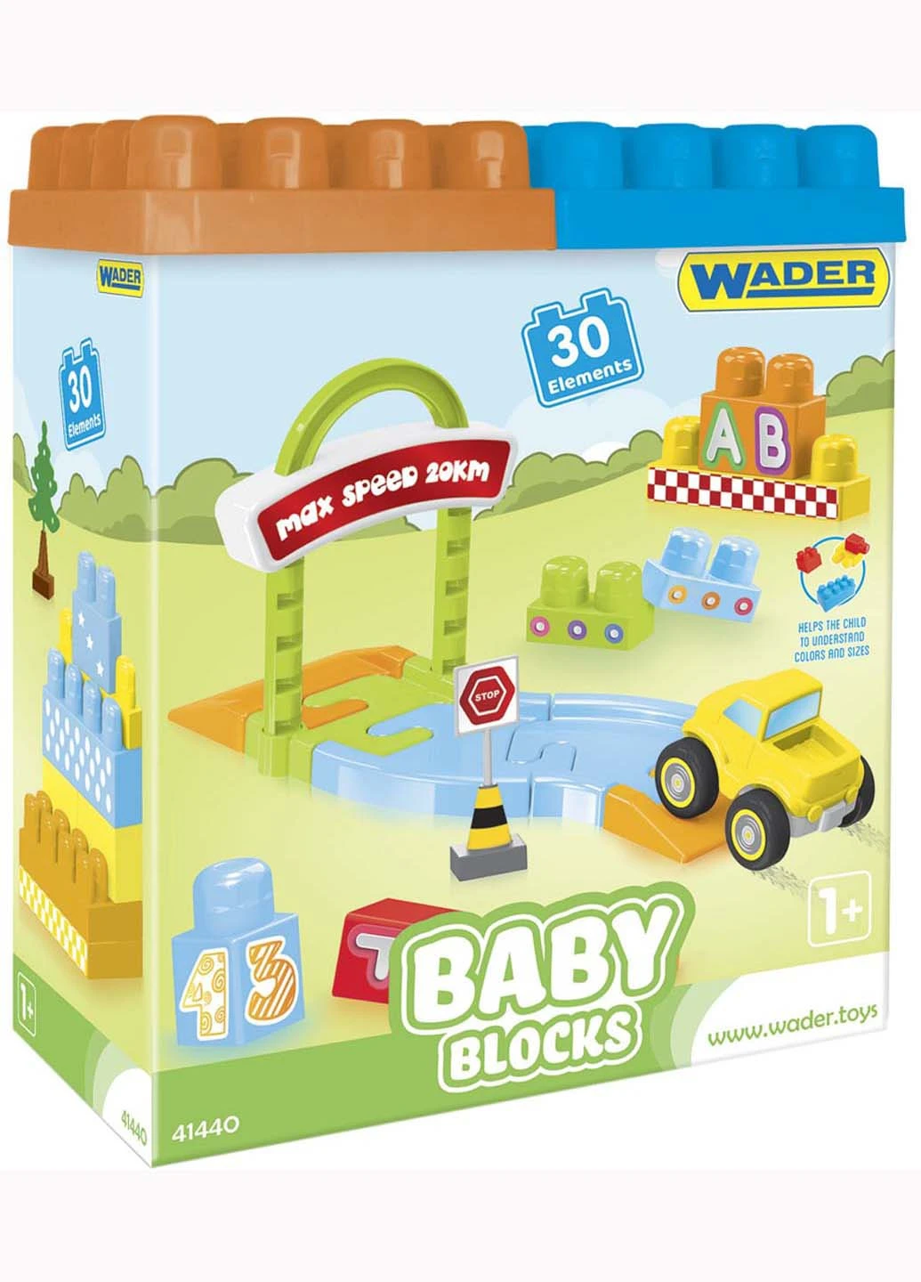Конструктор Wader Baby Blocks Мои первые кубики 30 элементов (207382990)