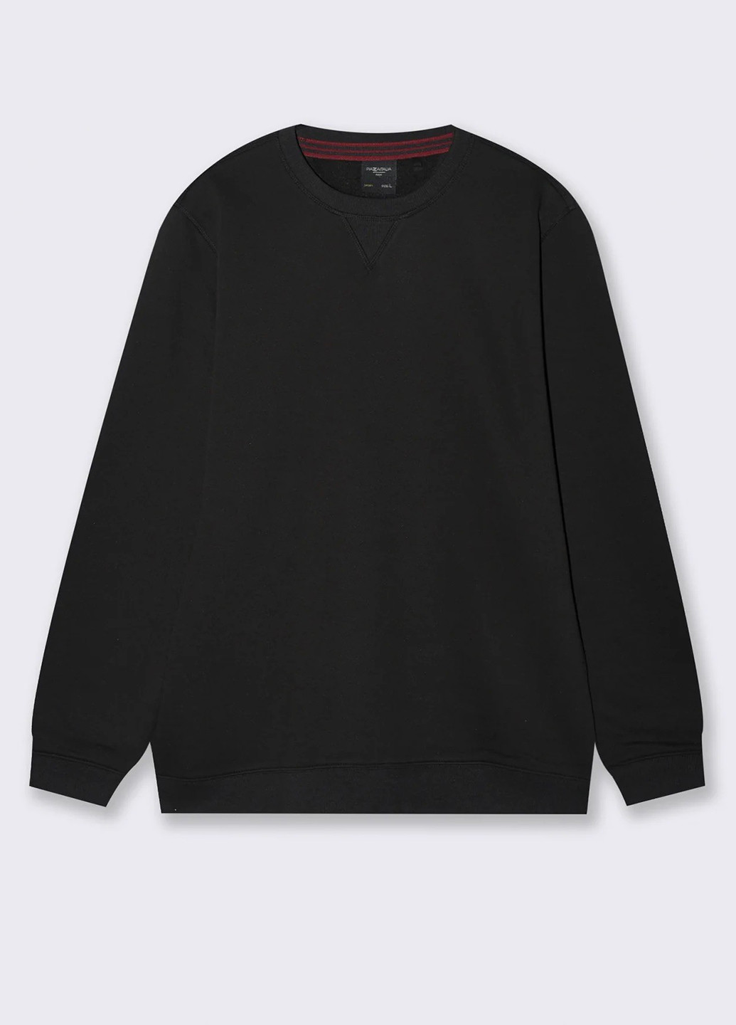 Черный свитшот Piazza Italia однотонный без декора (363048333)