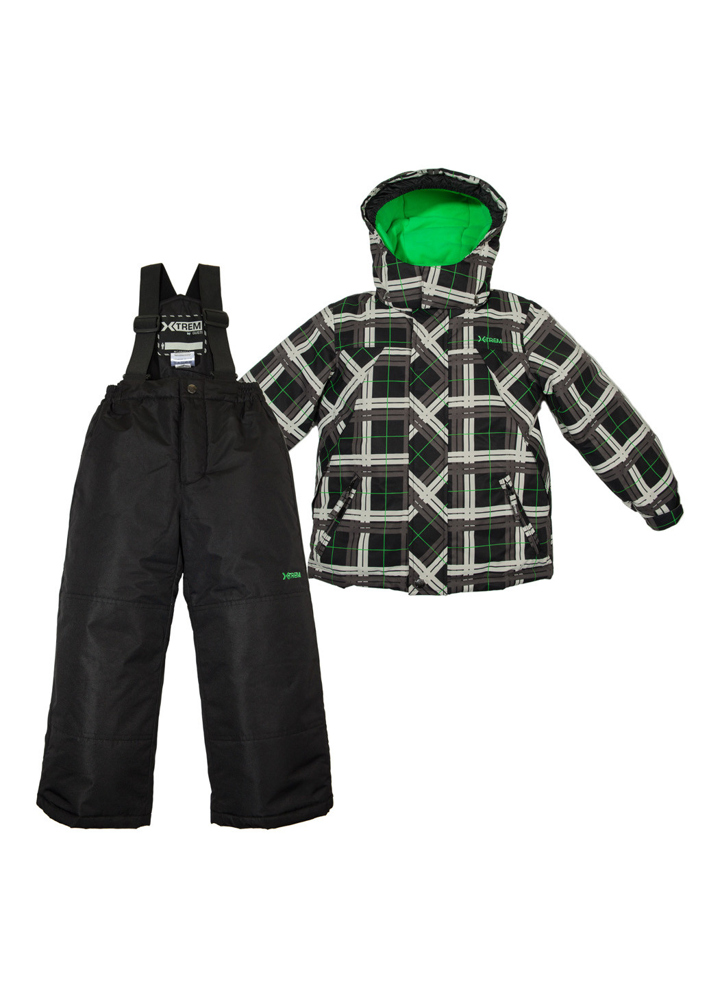 Чорний демісезонний / зимній комплект (куртка, комбінезон) X-Trem by Gusti