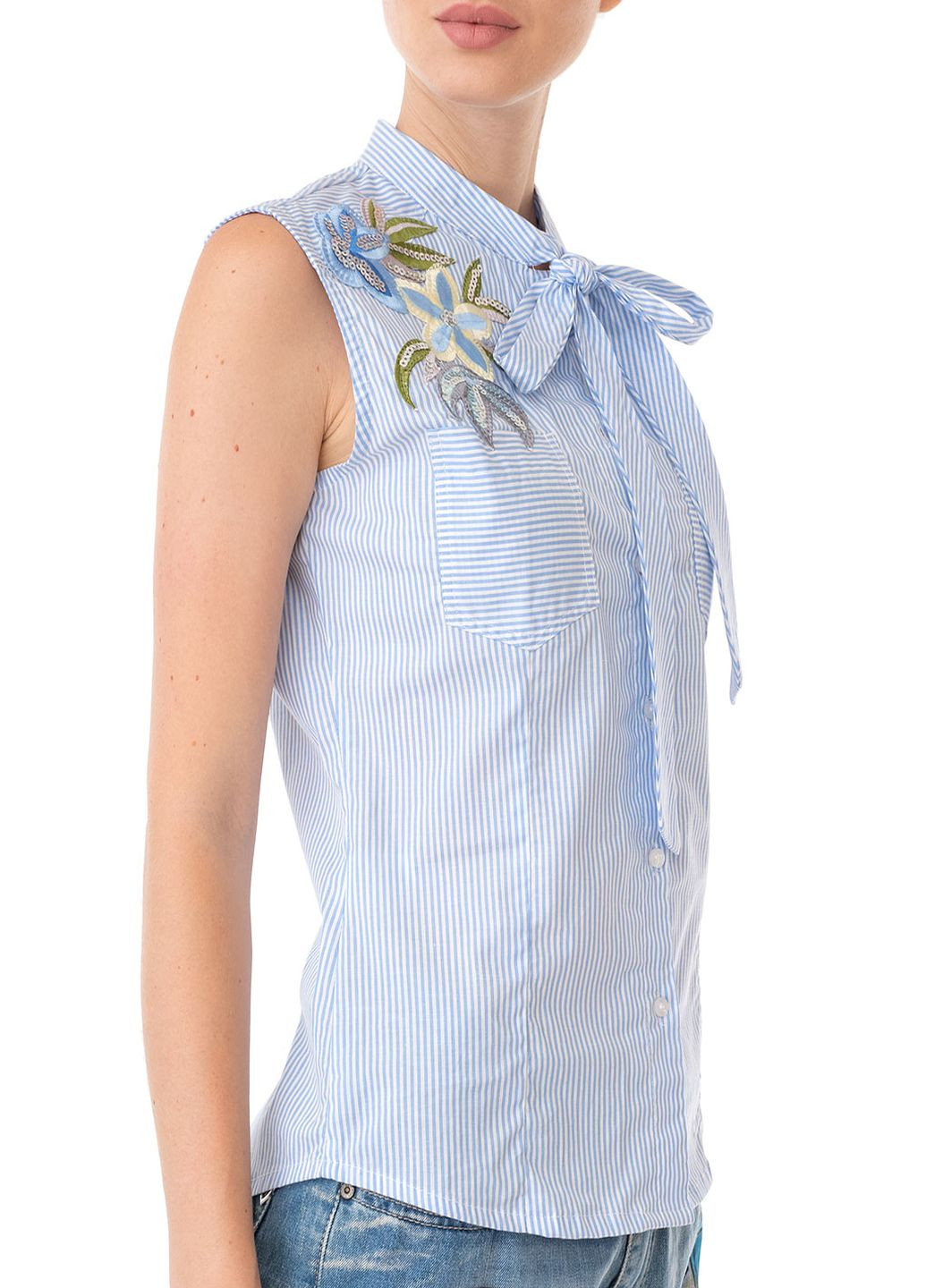 Голубая блуза Miss Miss