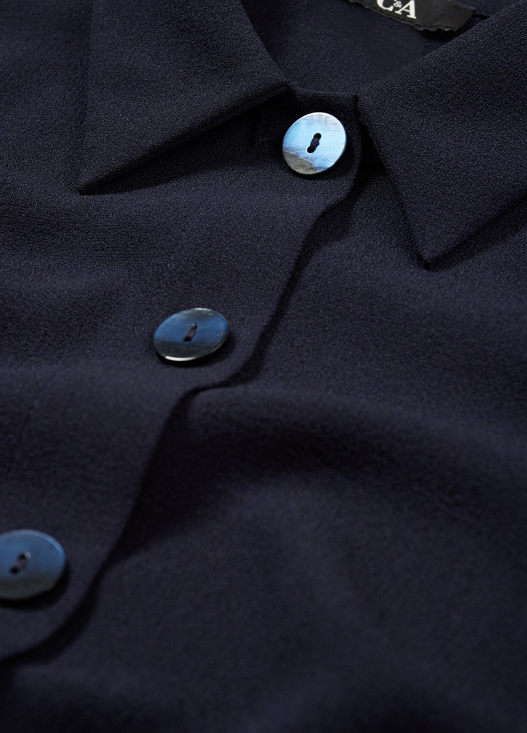 Темно-синяя кэжуал рубашка однотонная C&A