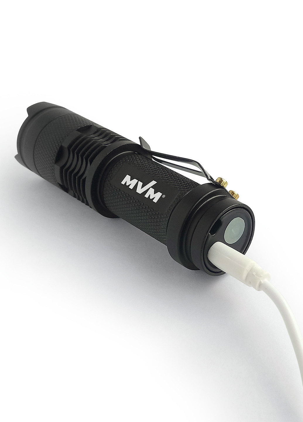 Фонарик светодиодный аккумуляторный MVM чёрный
