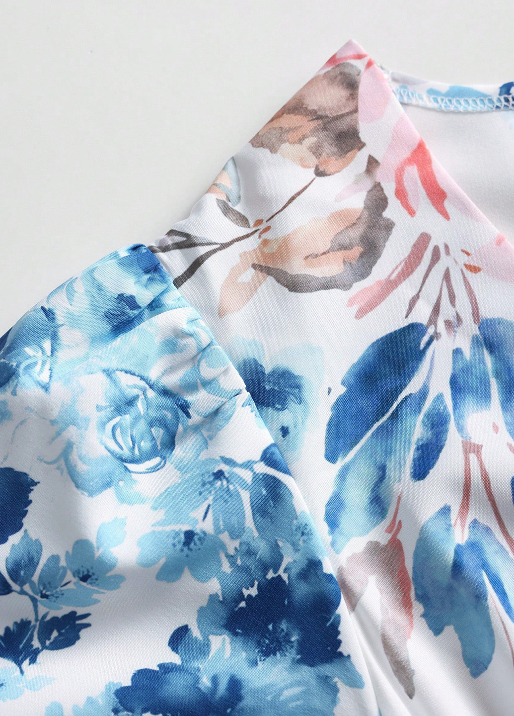 Белое праздничный, кэжуал платье в стиле ампир SHEIN с цветочным принтом