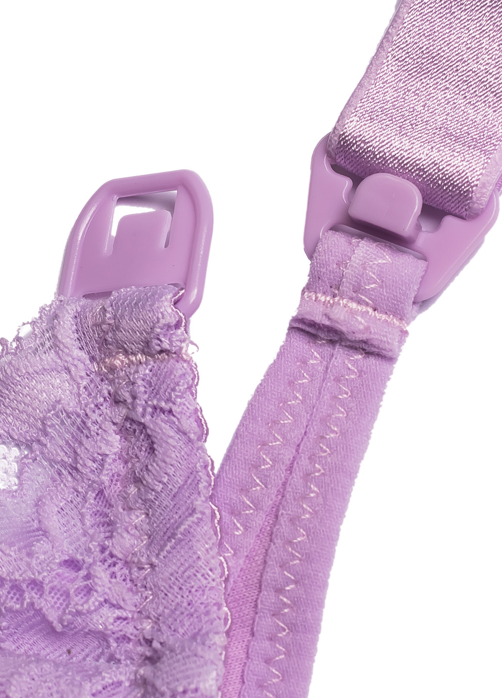 Фиолетовый демисезонный комплект белья бюстгалтер для кормления и трусы с кружевом HN