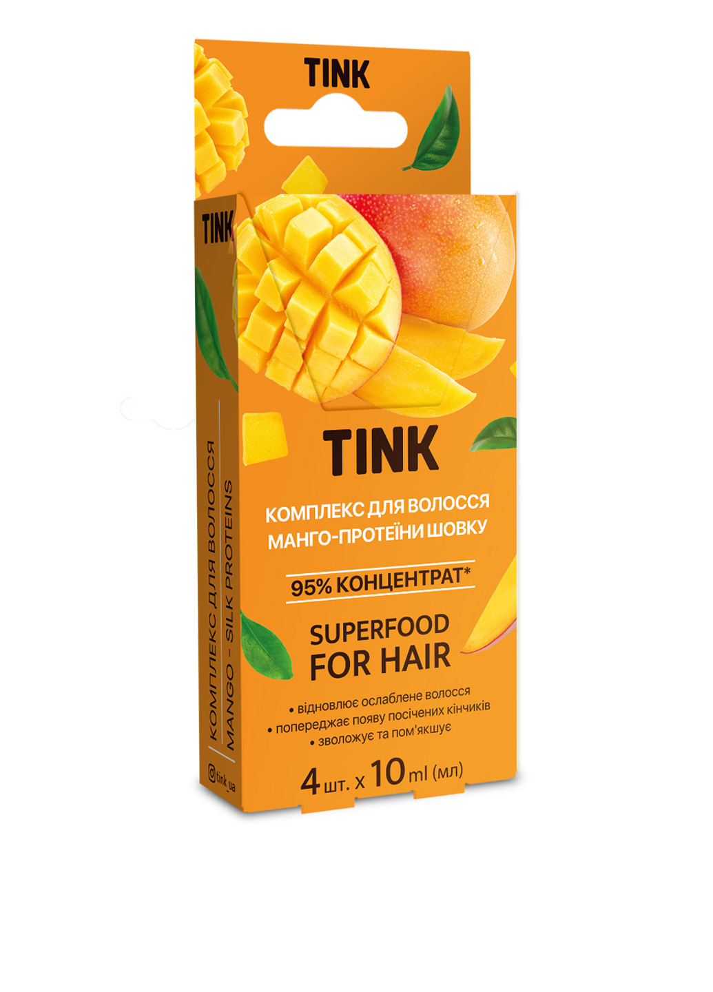 Концентрований комплекс для волосся Манго-Протеїни шовку (4 шт.), 10 мл Tink (304726705)