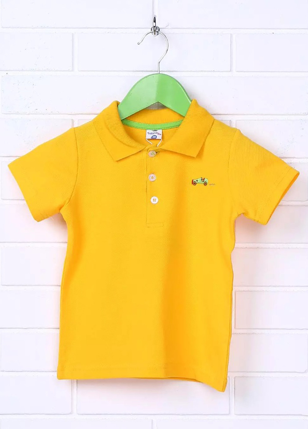 Желтая детская футболка-поло для мальчика Topolino с рисунком