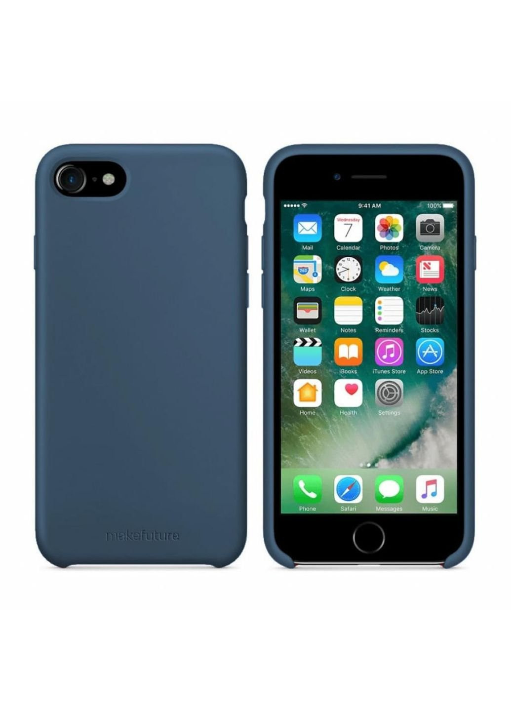 Чехол для моб. телефона (MCSAI7/8BL) MakeFuture apple iphone 7/8 silicone blue (201133144)