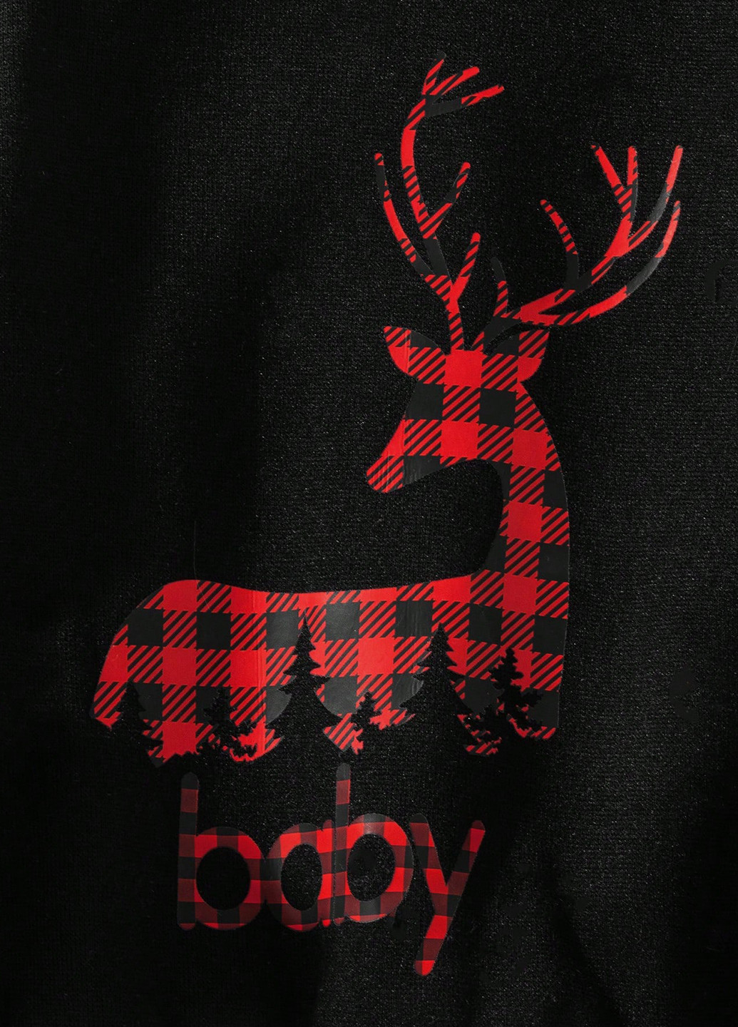 SHEIN свитшот новогодний черный кэжуал полиэстер