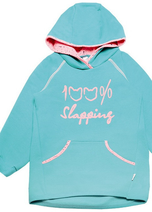 Блакитний зимовий дитяча толстовка для дівчинки tl-19-37 *написи* Габби