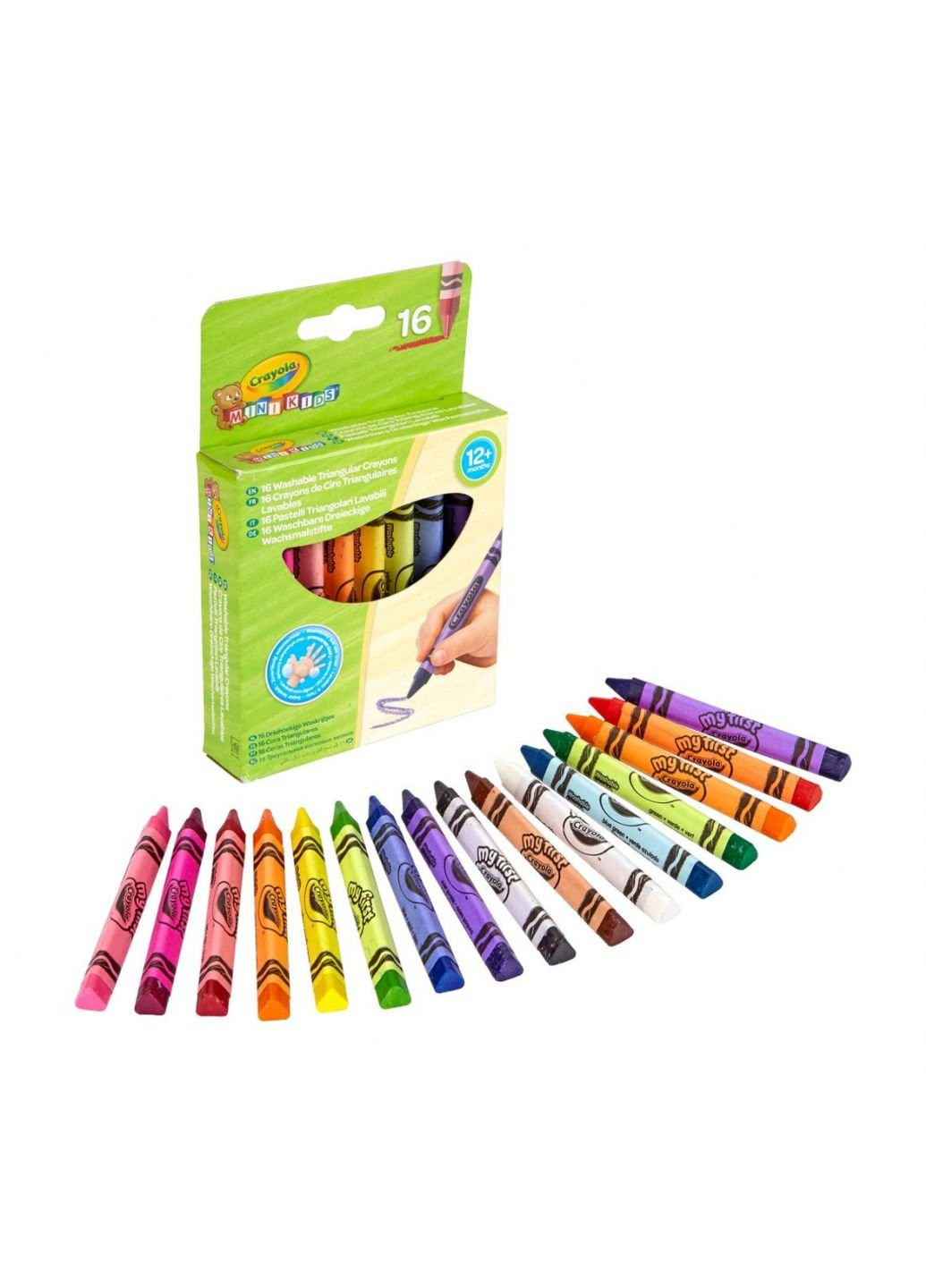 Набор для творчества Mini Kids треугольных восковых мелков 16 шт (256316.112) Crayola (254067596)