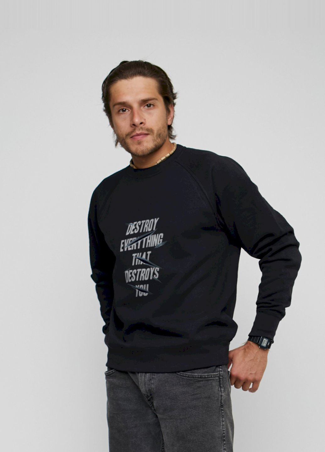 Чорний світшот YAPPI (198688793)