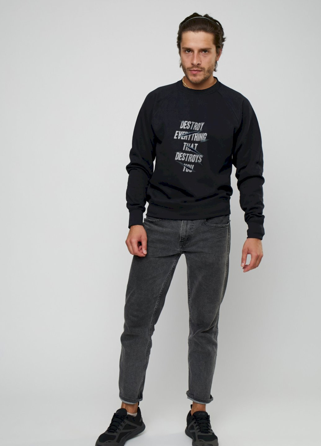 Чорний світшот YAPPI (198688793)