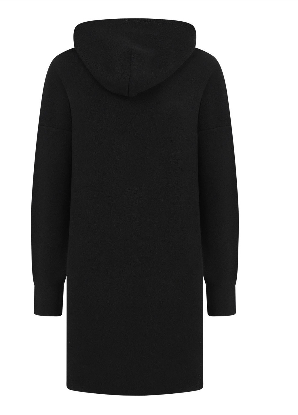 Черное кэжуал платье платье-худи Mudo однотонное