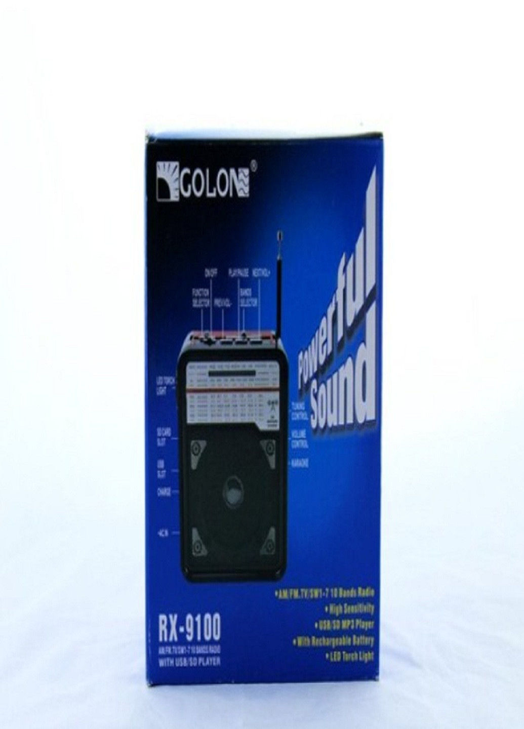 Радіоприймач RX-9100 SD коричневий Golon (253587864)