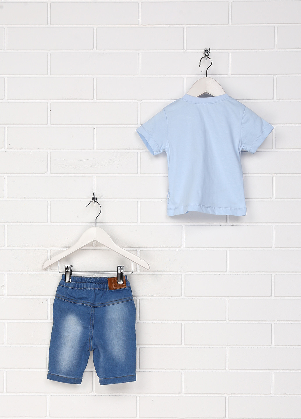 Голубой летний комплект (футболка, шорты) Bebetto
