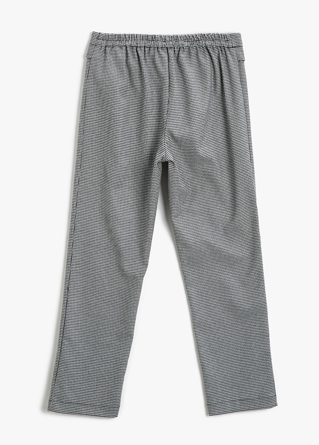 Черно-белые кэжуал демисезонные прямые брюки KOTON