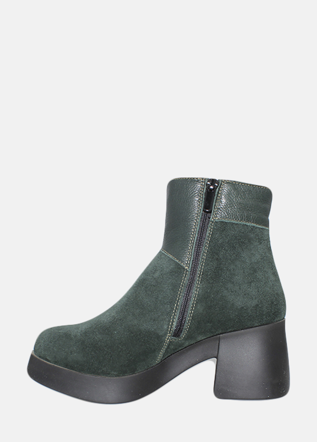 Зимние ботинки re0521 зеленый Emilio из натуральной замши