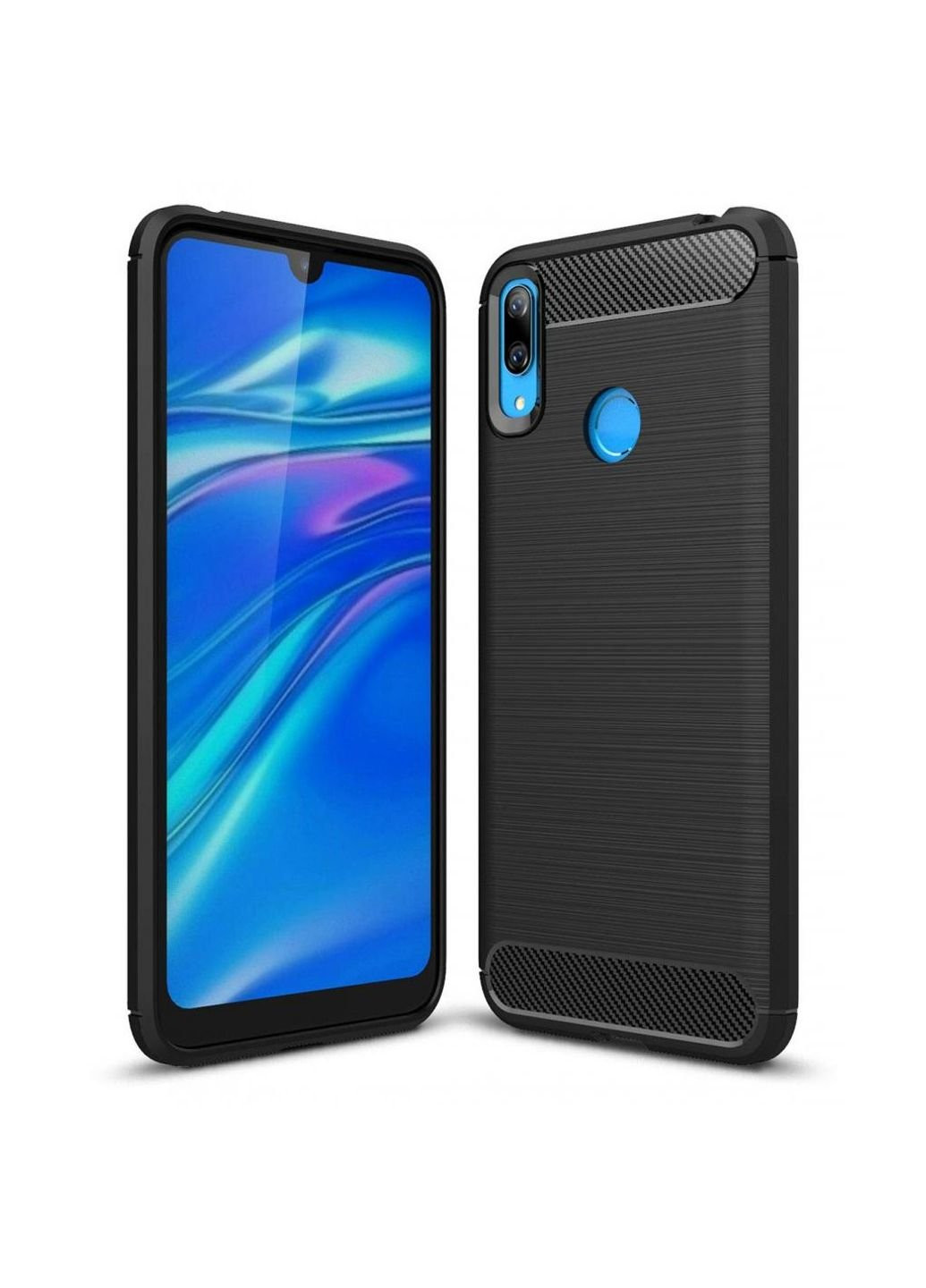 Чохол для мобільного телефону для Huawei Y7 2019 Carbon Fiber (Black) (LT-HY72019B) Laudtec (252570084)