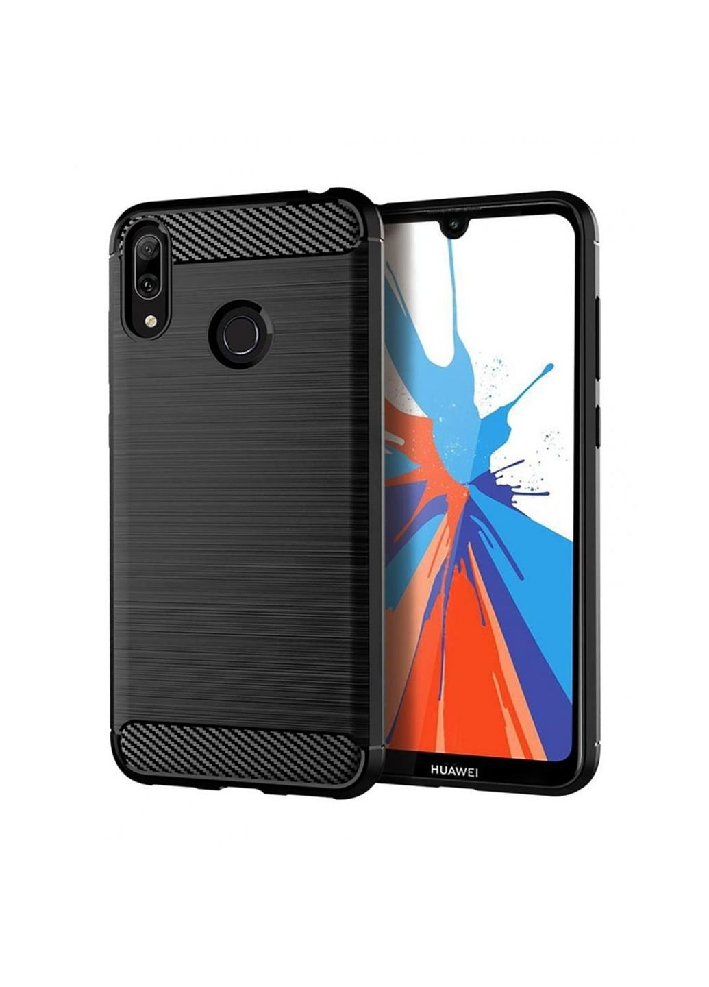 Чохол для мобільного телефону для Huawei Y7 2019 Carbon Fiber (Black) (LT-HY72019B) Laudtec (252570084)