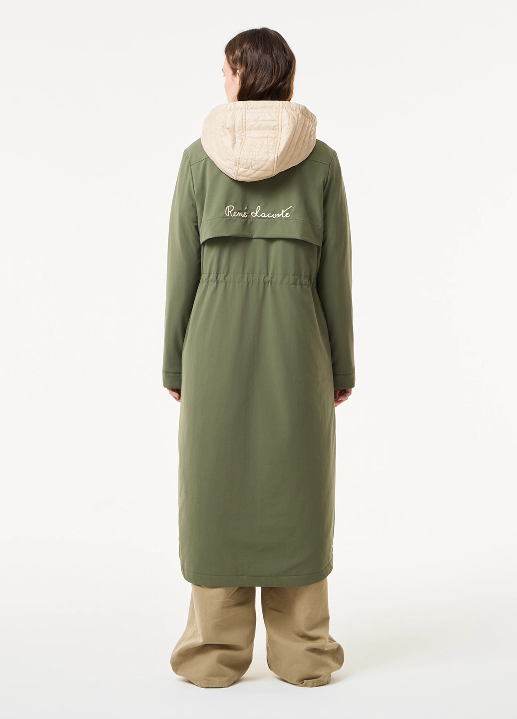 Оливкова демісезонна куртка Lacoste