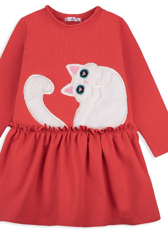 Коралловое детское платье для девочки Габби (204127455)