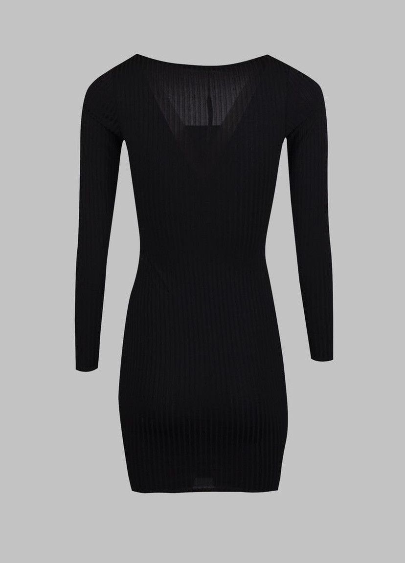 Черное кэжуал платье Boohoo однотонное