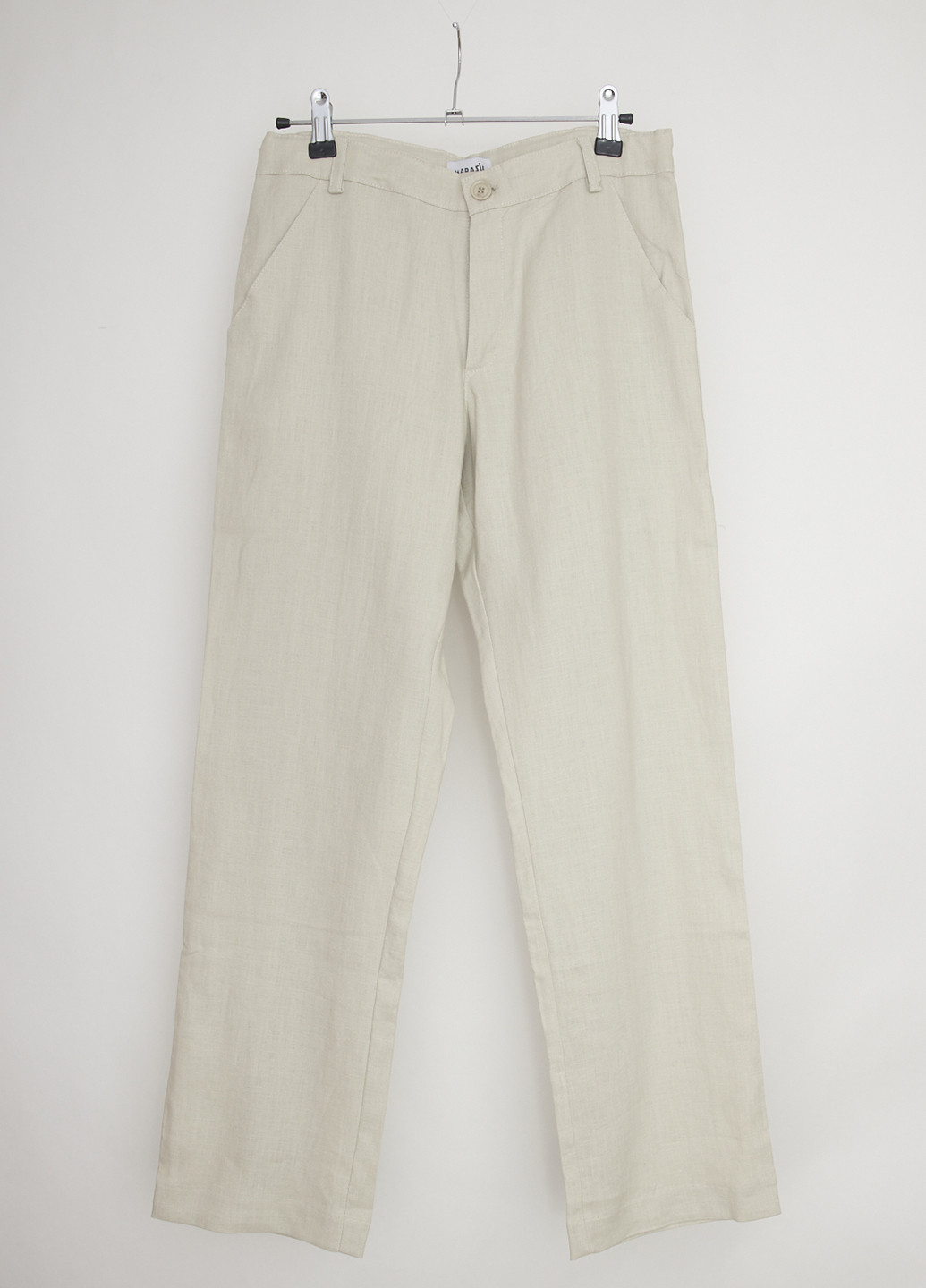 Светло-бежевые кэжуал летние прямые брюки Marasil
