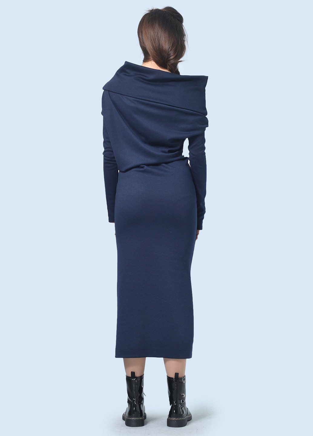 Темно-синее кэжуал платье оверсайз Agata Webers однотонное