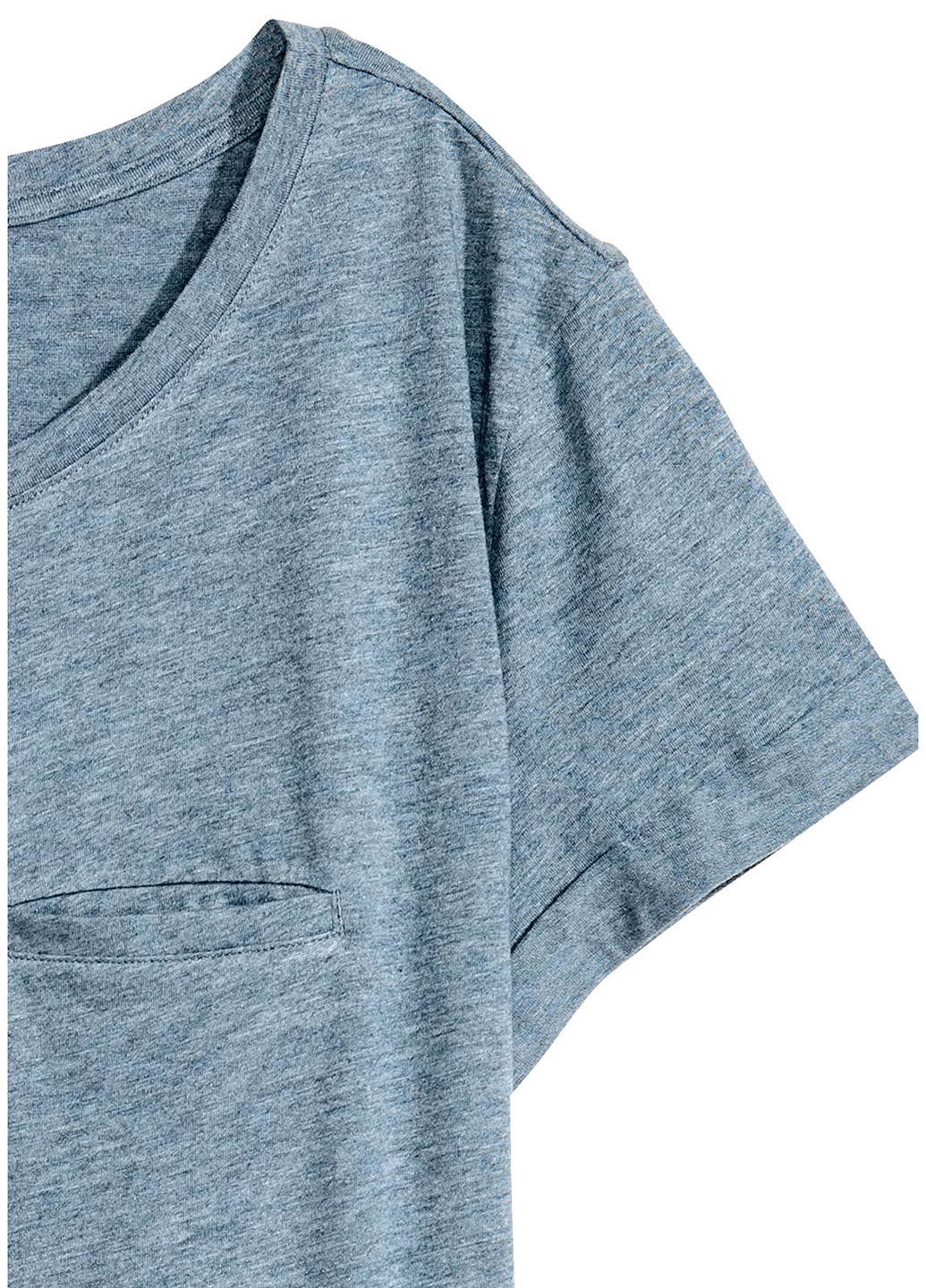 Серо-синяя летняя футболка H&M