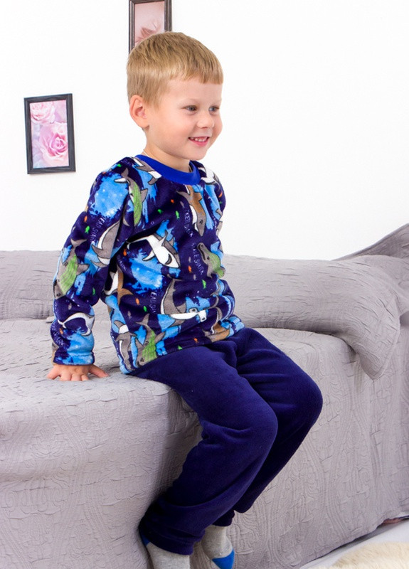Темно-синяя всесезон пижама для мальчика Носи своє 6079