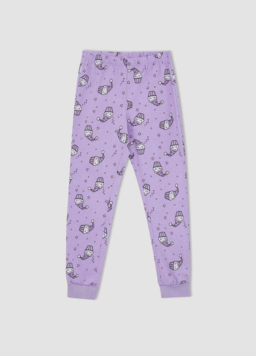 Сиреневая всесезон пижама (лонгслив, брюки) лонгслив + брюки DeFacto