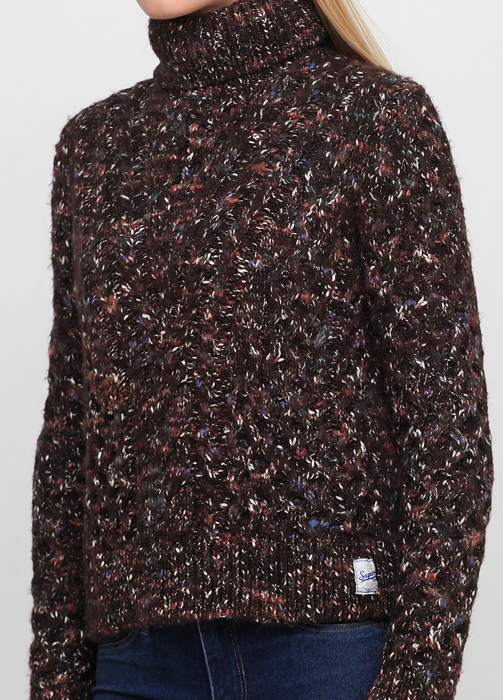 Темно-коричневий зимовий светр Superdry