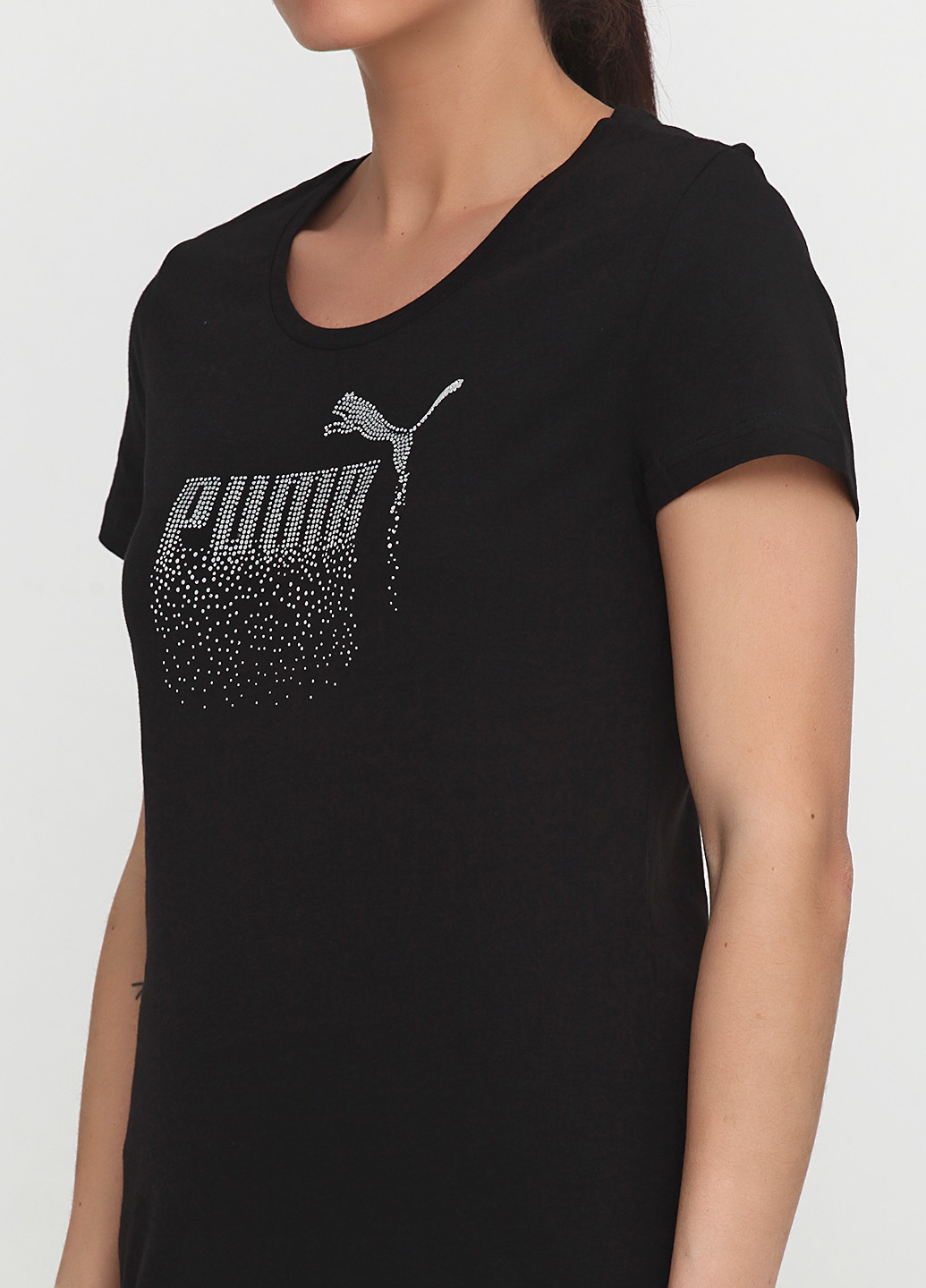 Черная всесезон футболка с коротким рукавом Puma