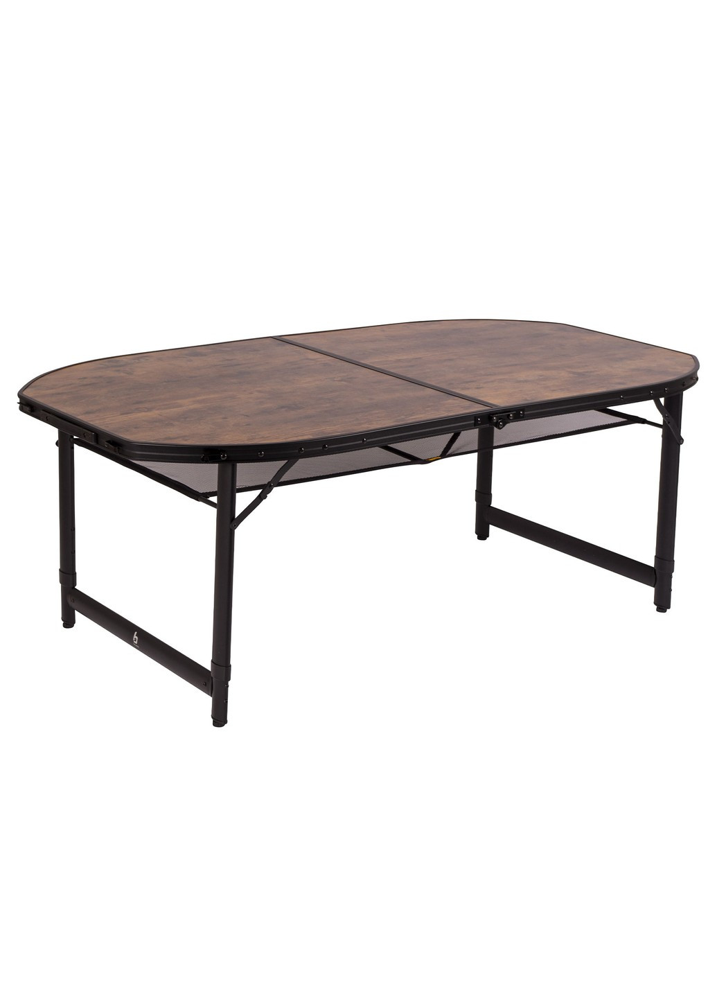 Стіл Woodbine Oval 150x80 cm Black/Wood look (1404230) Bo-Camp (253429767)