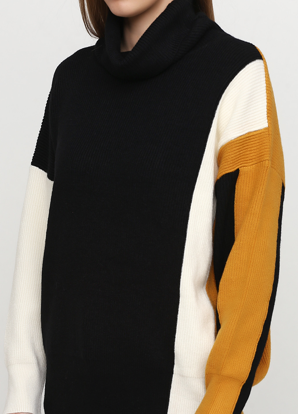 Комбинированный демисезонный свитер джемпер Beauty Women